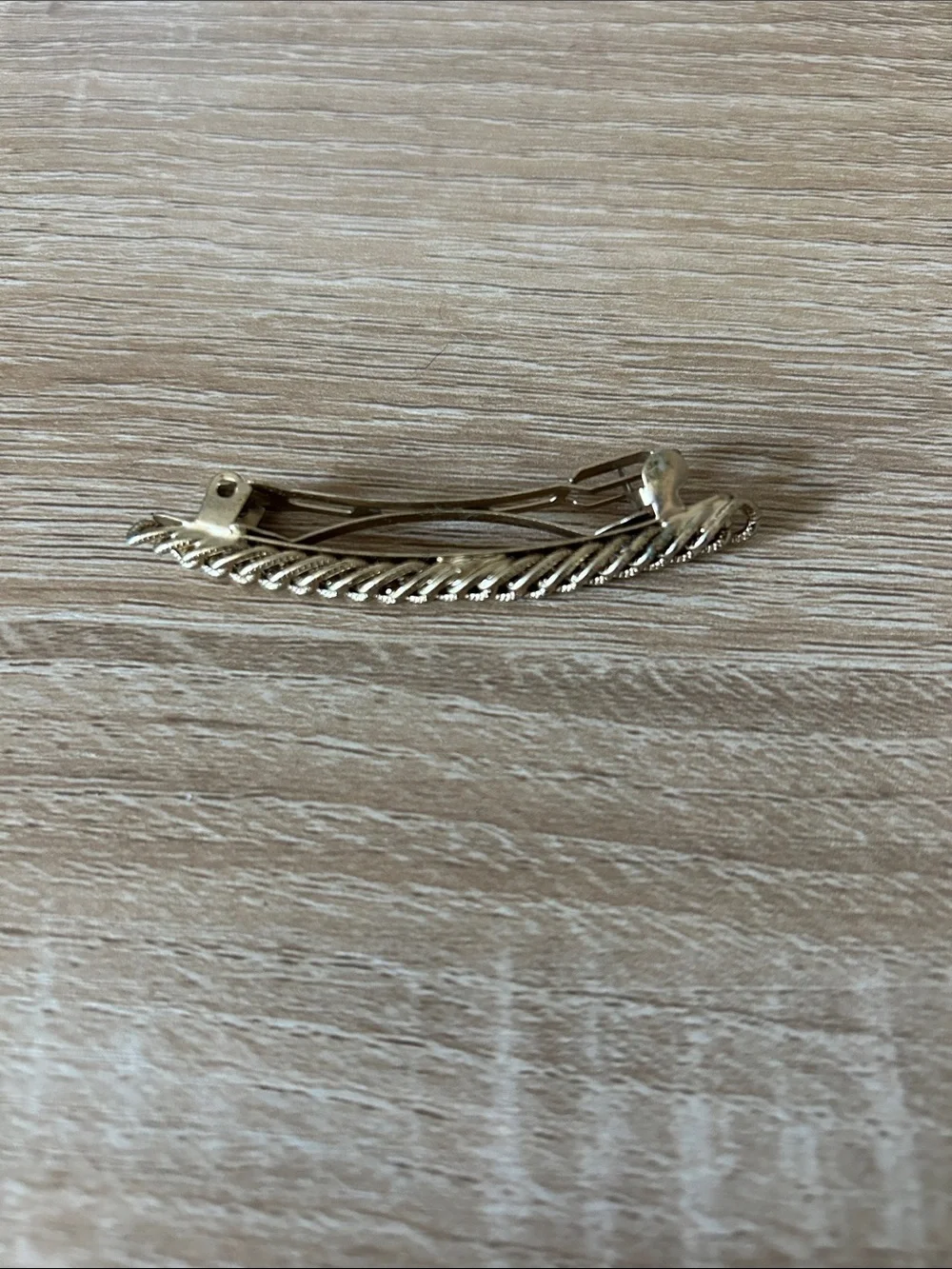 Gold Braided Metal Hair Barrette